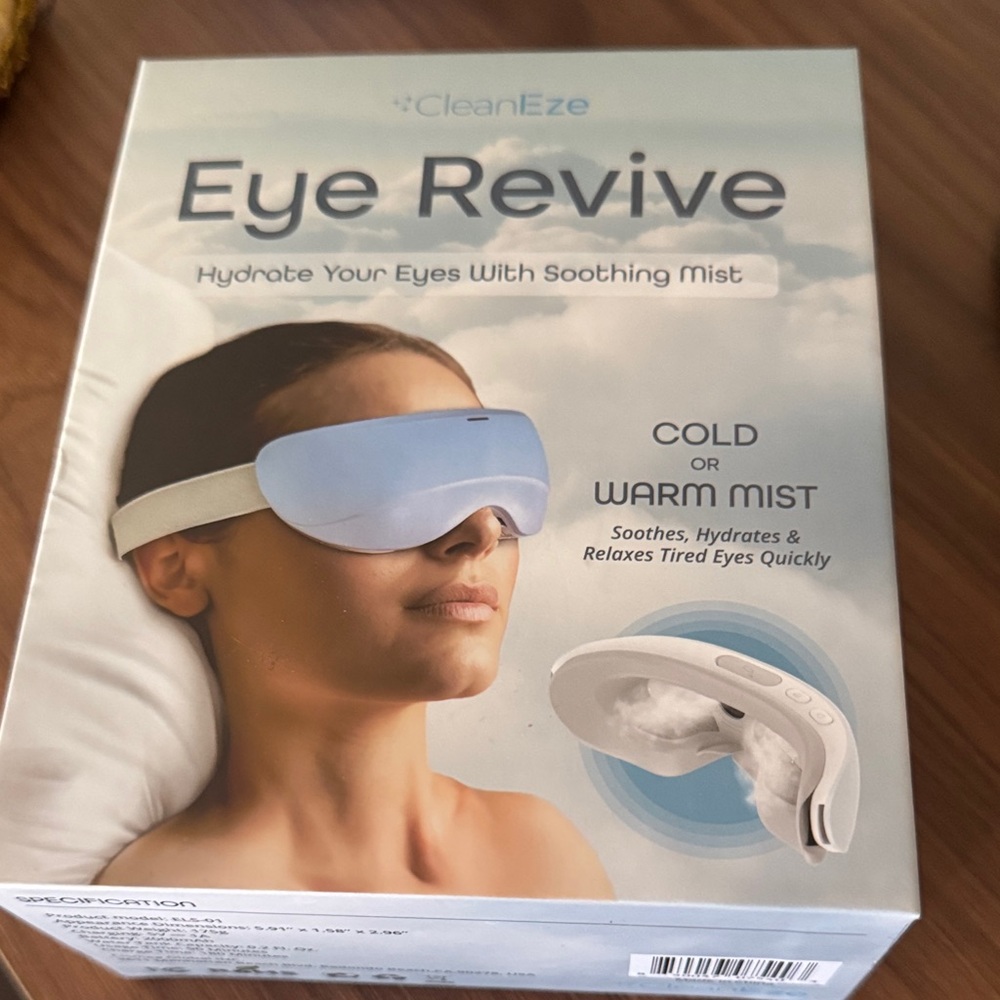 Eye Revive Wearable soothing eye mister with Bluetooth music option  - Blue